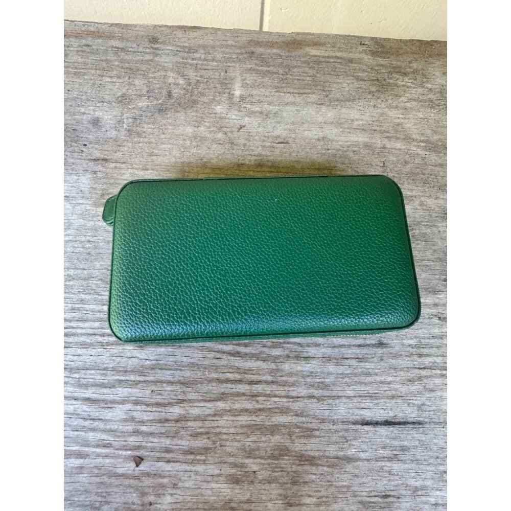 Pandora Limited Edition Green Leather Jewelry Organizer Travel Box No Strap - Picture 3 of 6